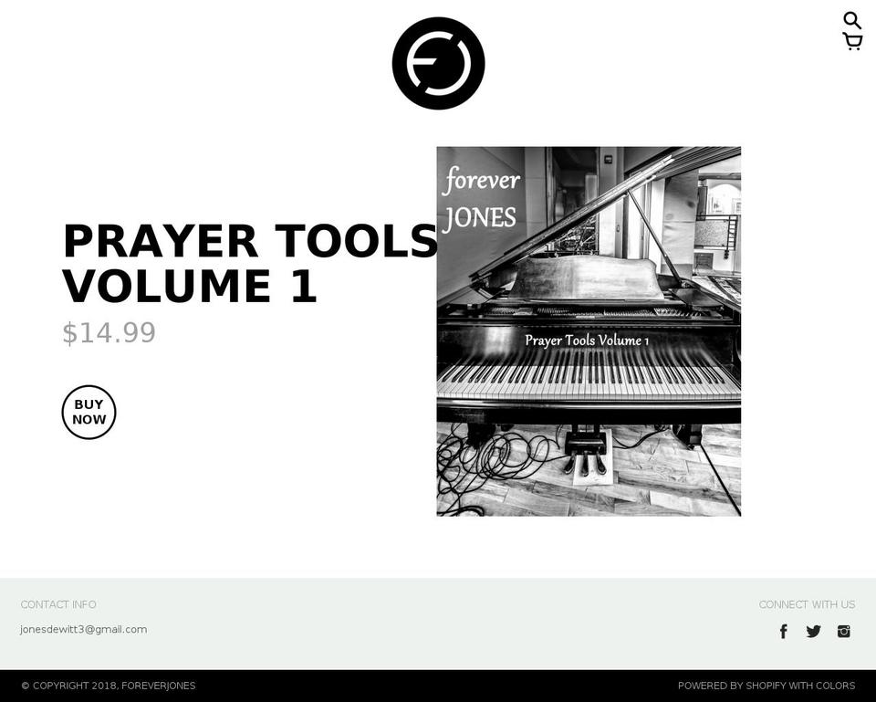 shopforeverjones.com — Shopify storefront screenshot