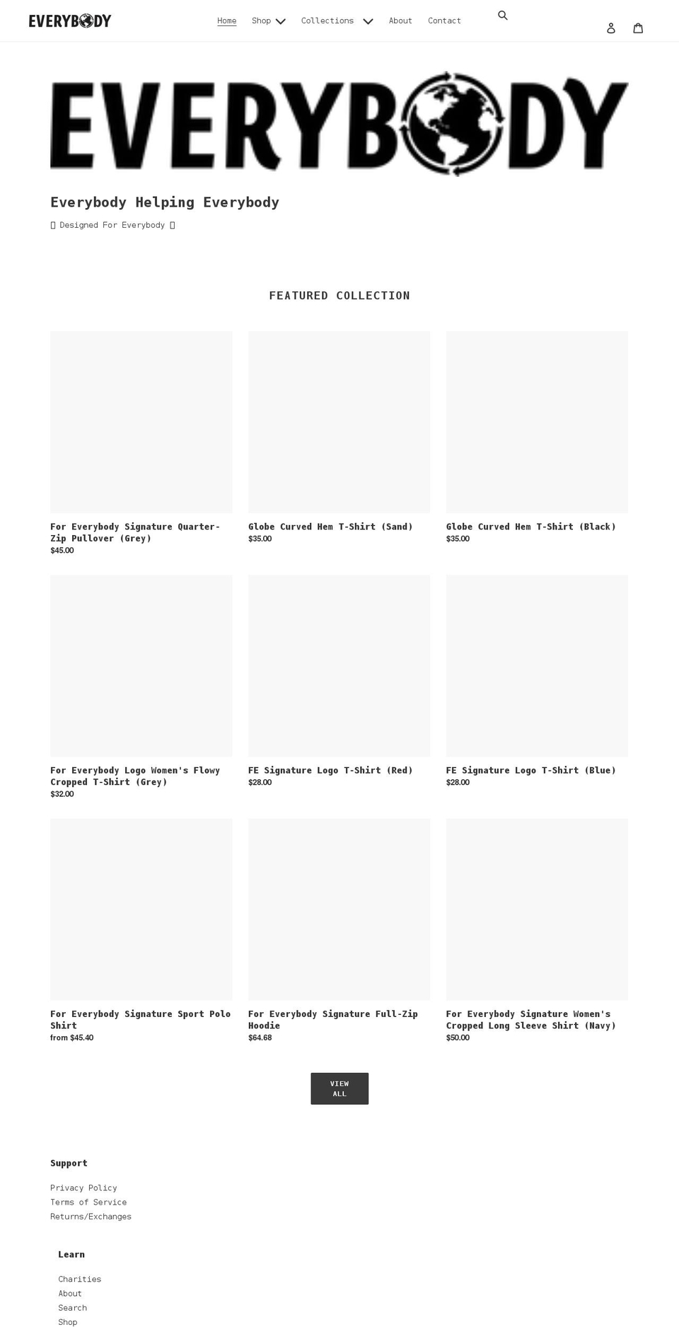 shopforeverybody.com shopify website screenshot