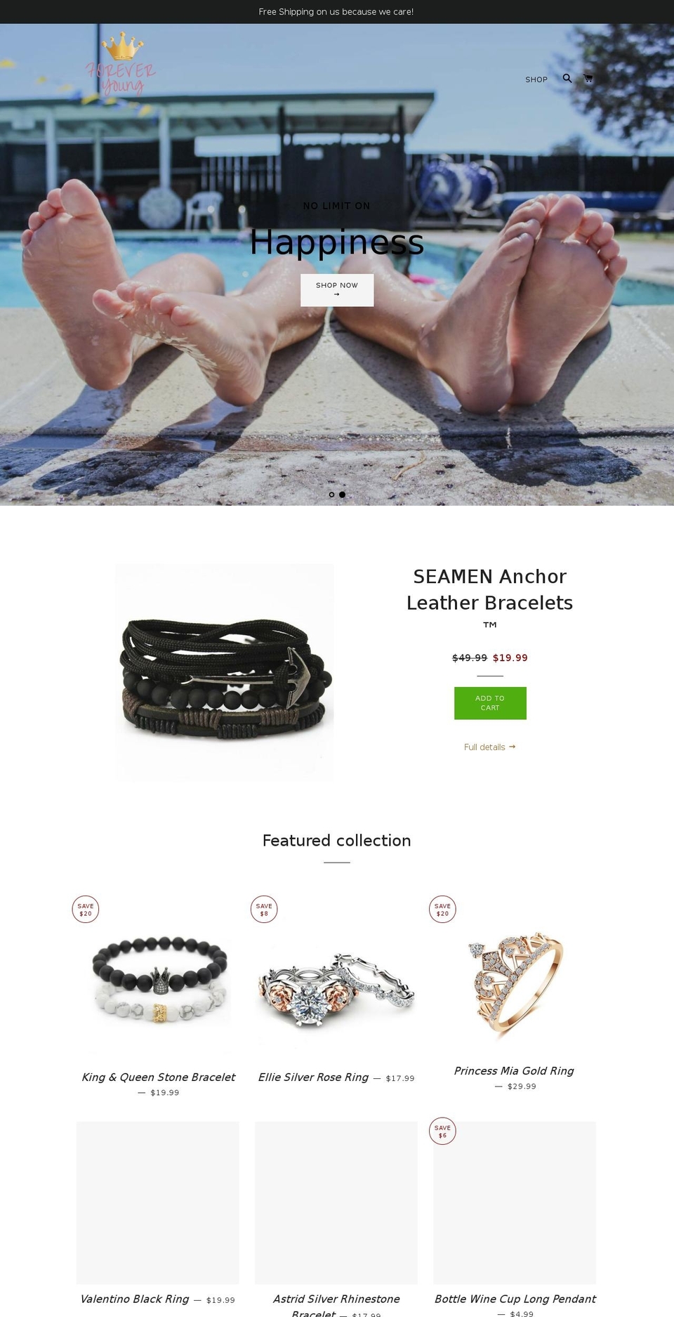 shopforeveryoung.com — Shopify storefront screenshot