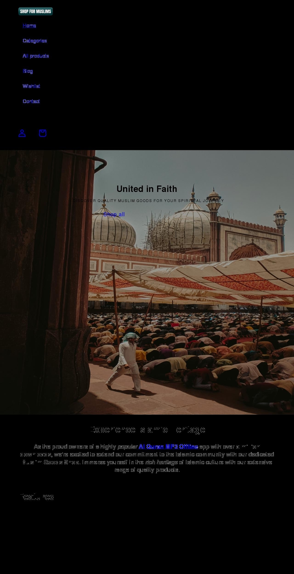 shopformuslims.com shopify website screenshot