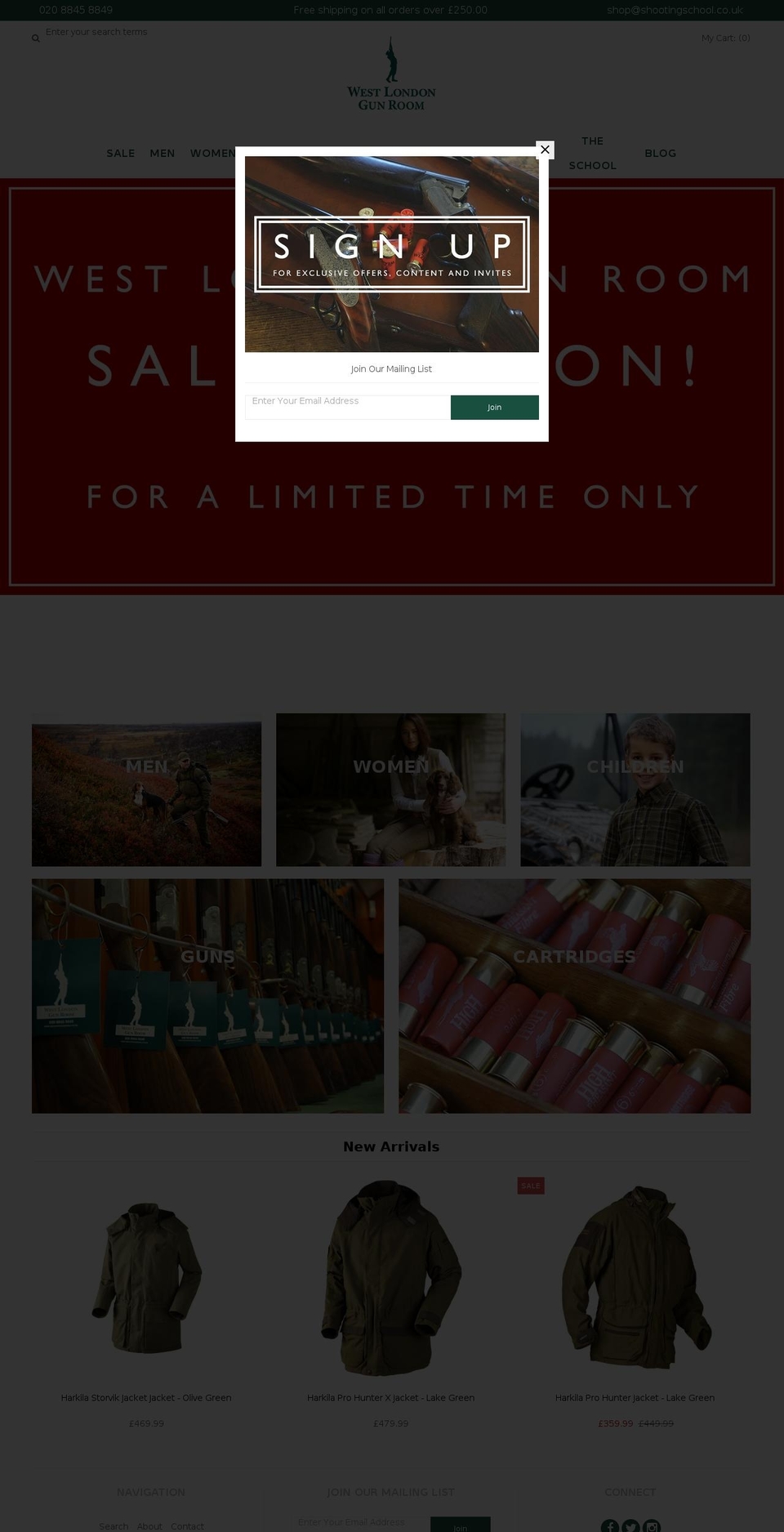 shopforshooting.co.uk shopify website screenshot