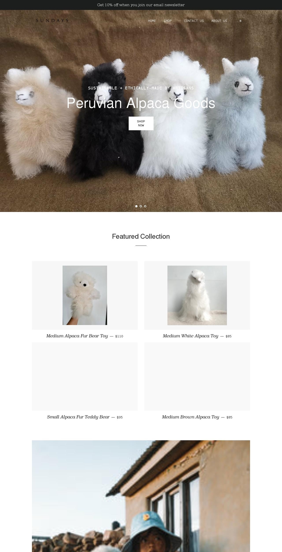 shopforsundays.com shopify website screenshot