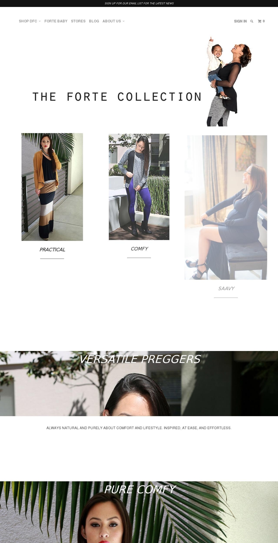 shopfortecollection.com shopify website screenshot