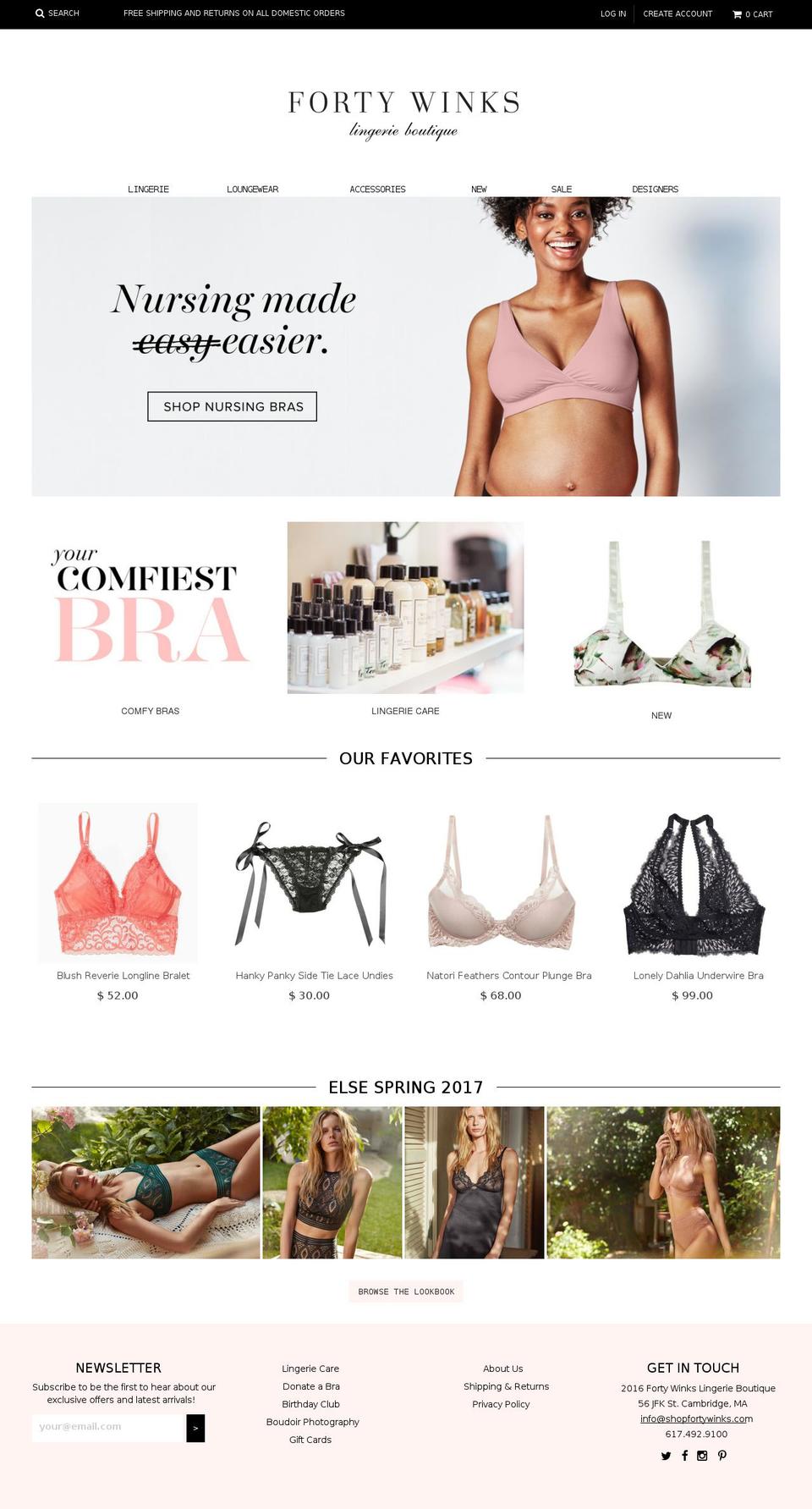 shopfortywinks.com shopify website screenshot