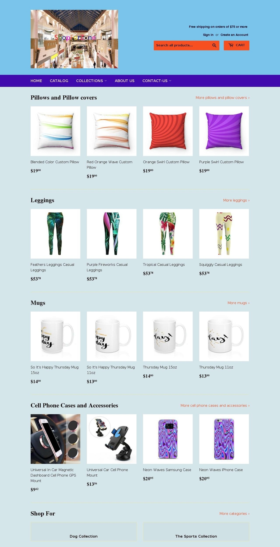 shopforzone.com — Shopify storefront screenshot