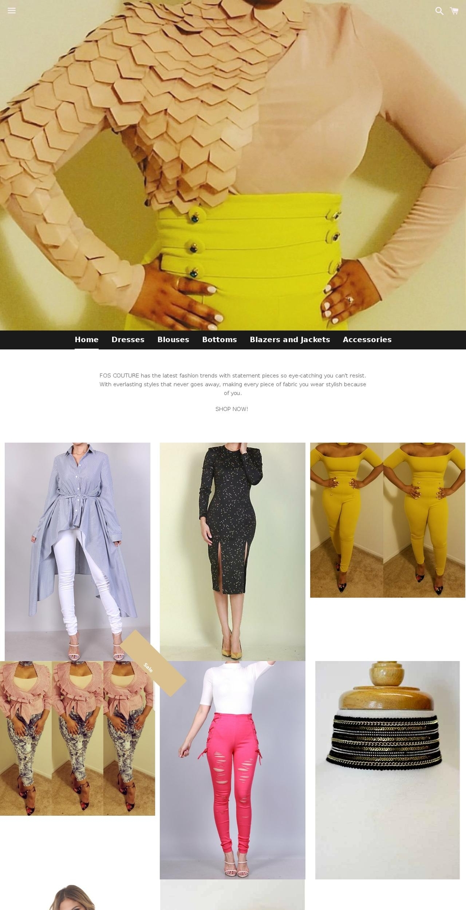 shopfoscoutureboutique.com shopify website screenshot