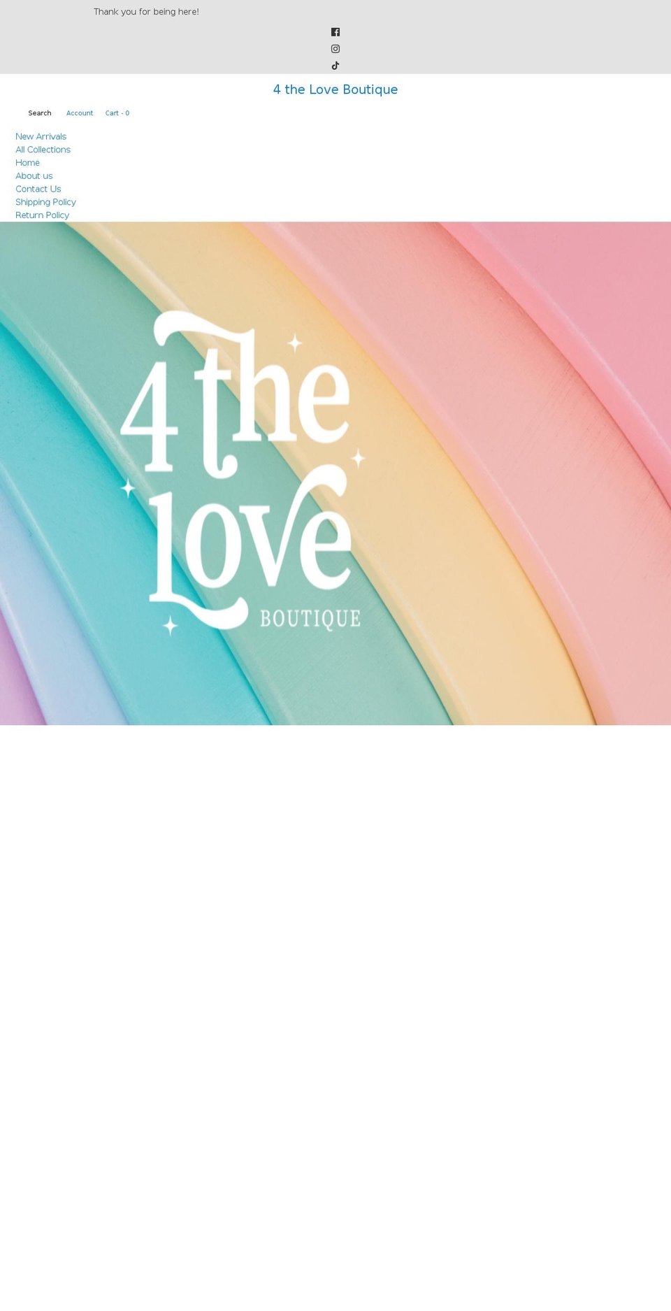 shopfourthelove.com shopify website screenshot