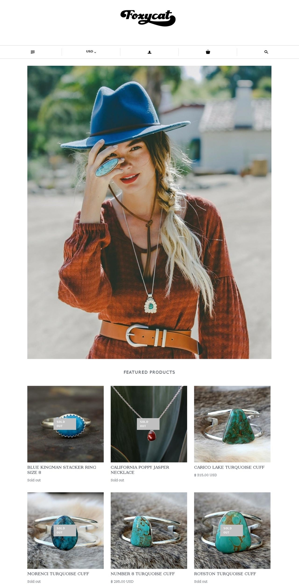shopfoxycat.com shopify website screenshot