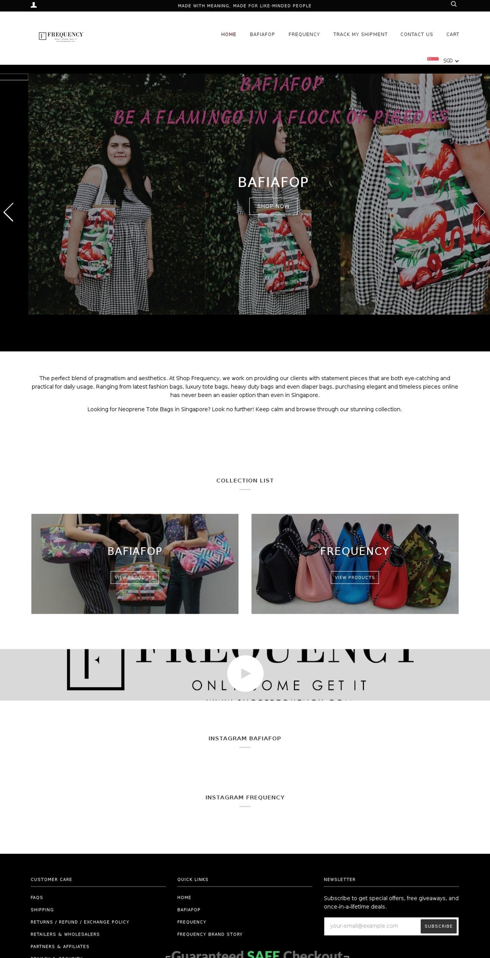 shopfrequency.com — Shopify storefront screenshot