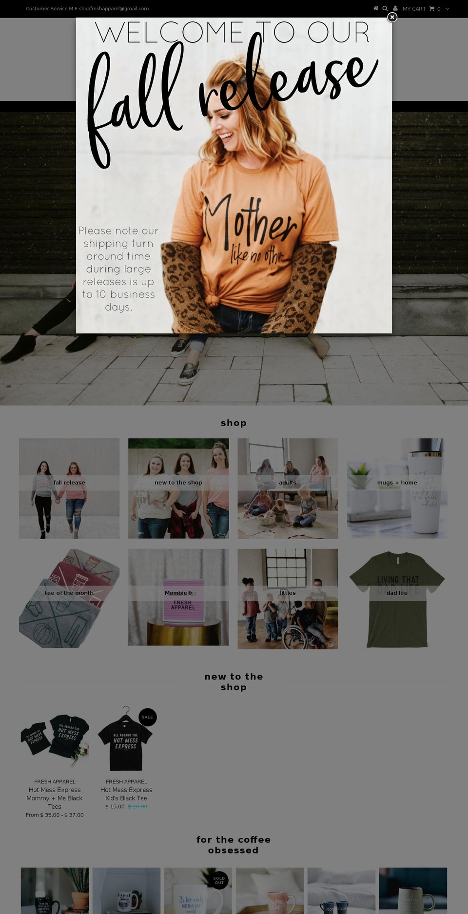 shopfreshmugs.com — Shopify storefront screenshot
