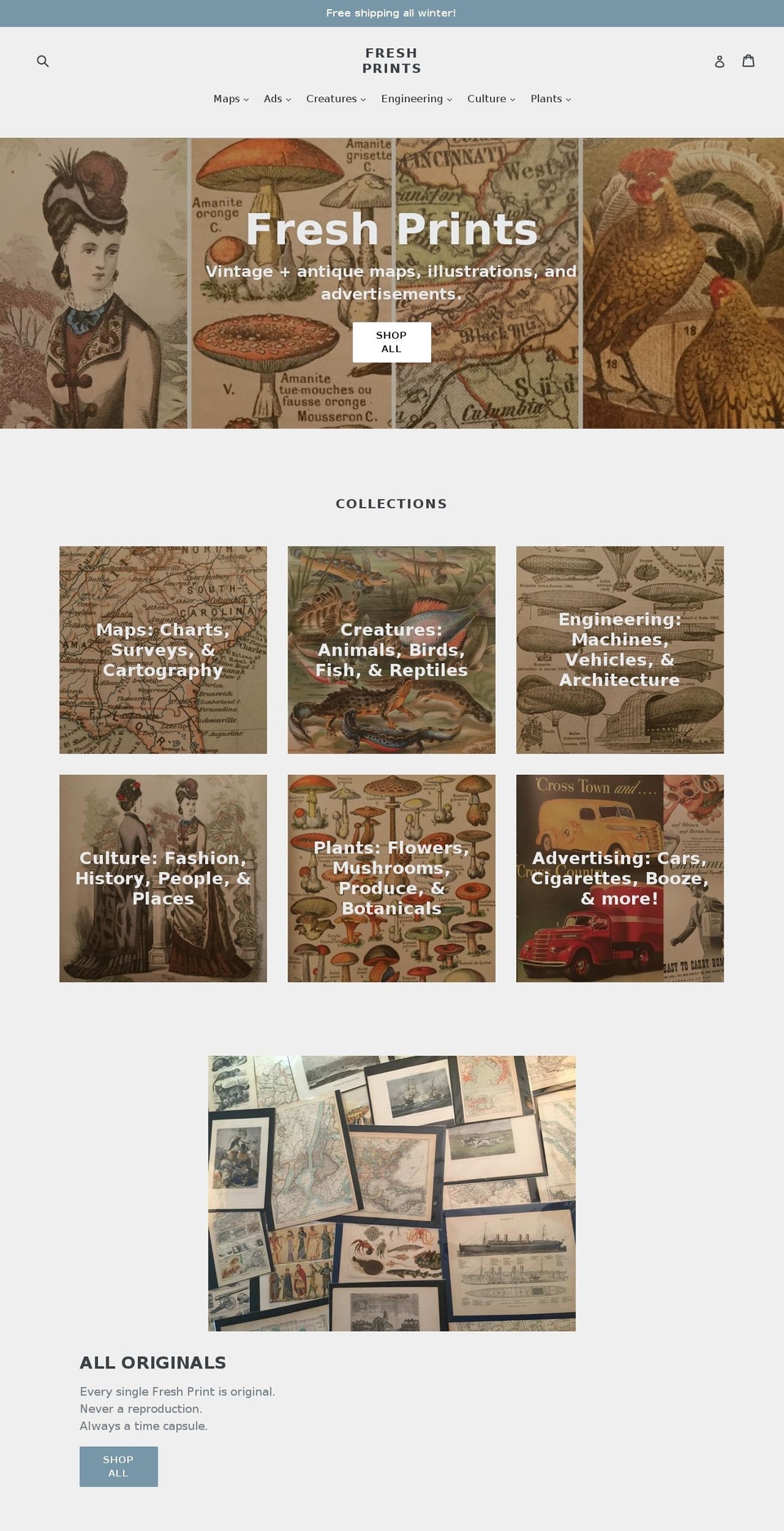 shopfreshprints.com — Shopify storefront screenshot