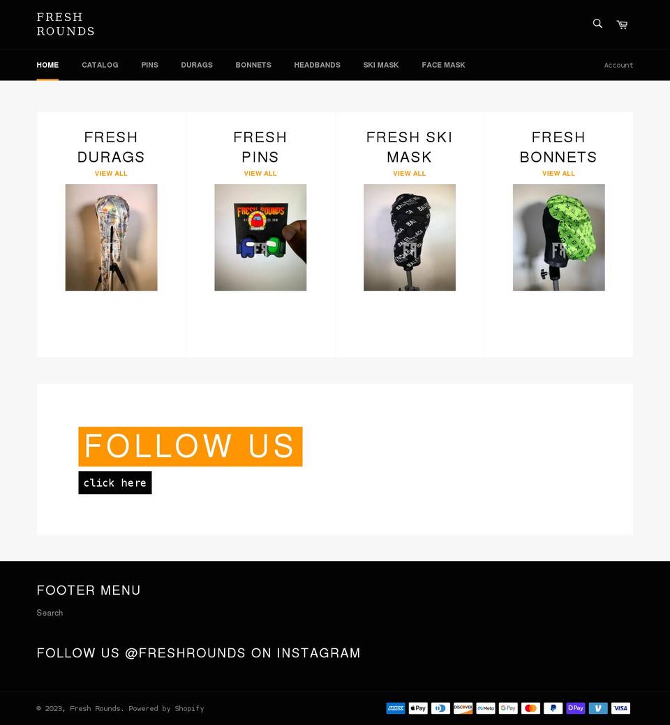shopfreshrounds.com shopify website screenshot