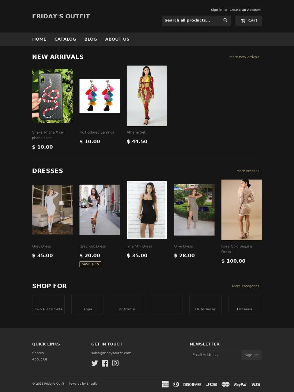 shopfridaysoutfit.com — Shopify storefront screenshot