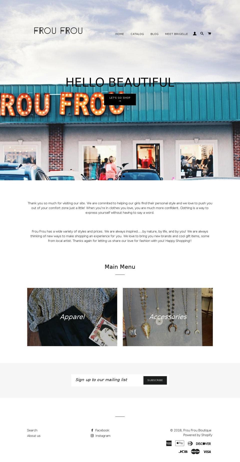 shopfroufrou.com shopify website screenshot