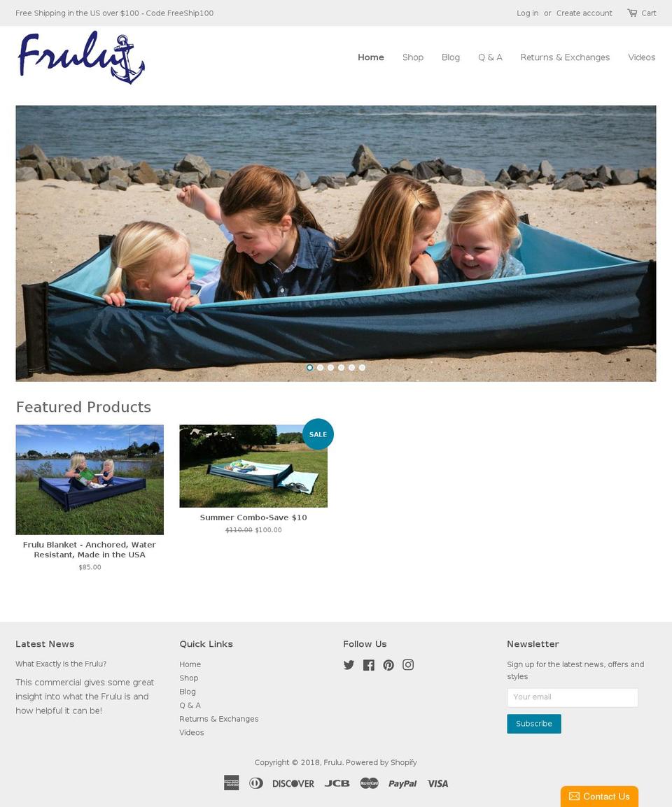 shopfrulu.com shopify website screenshot