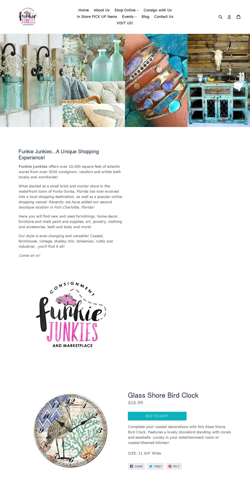 shopfunkiejunkies.com shopify website screenshot