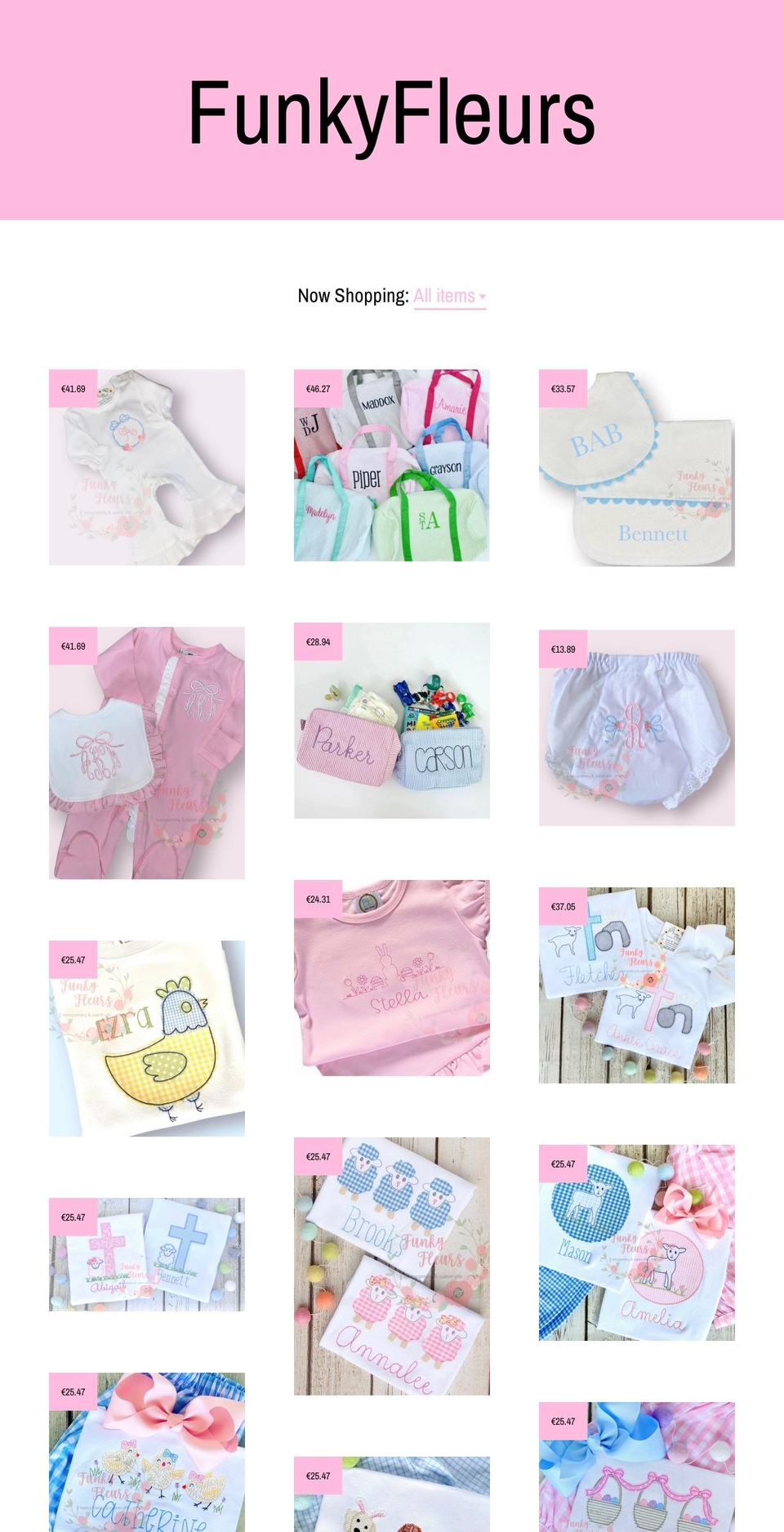 shopfunkyfleurs.com — Shopify storefront screenshot