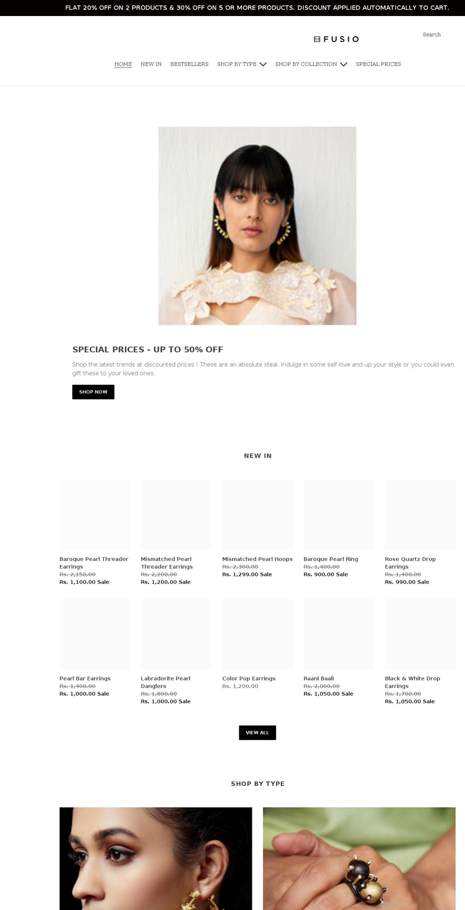 shopfusio.com shopify website screenshot