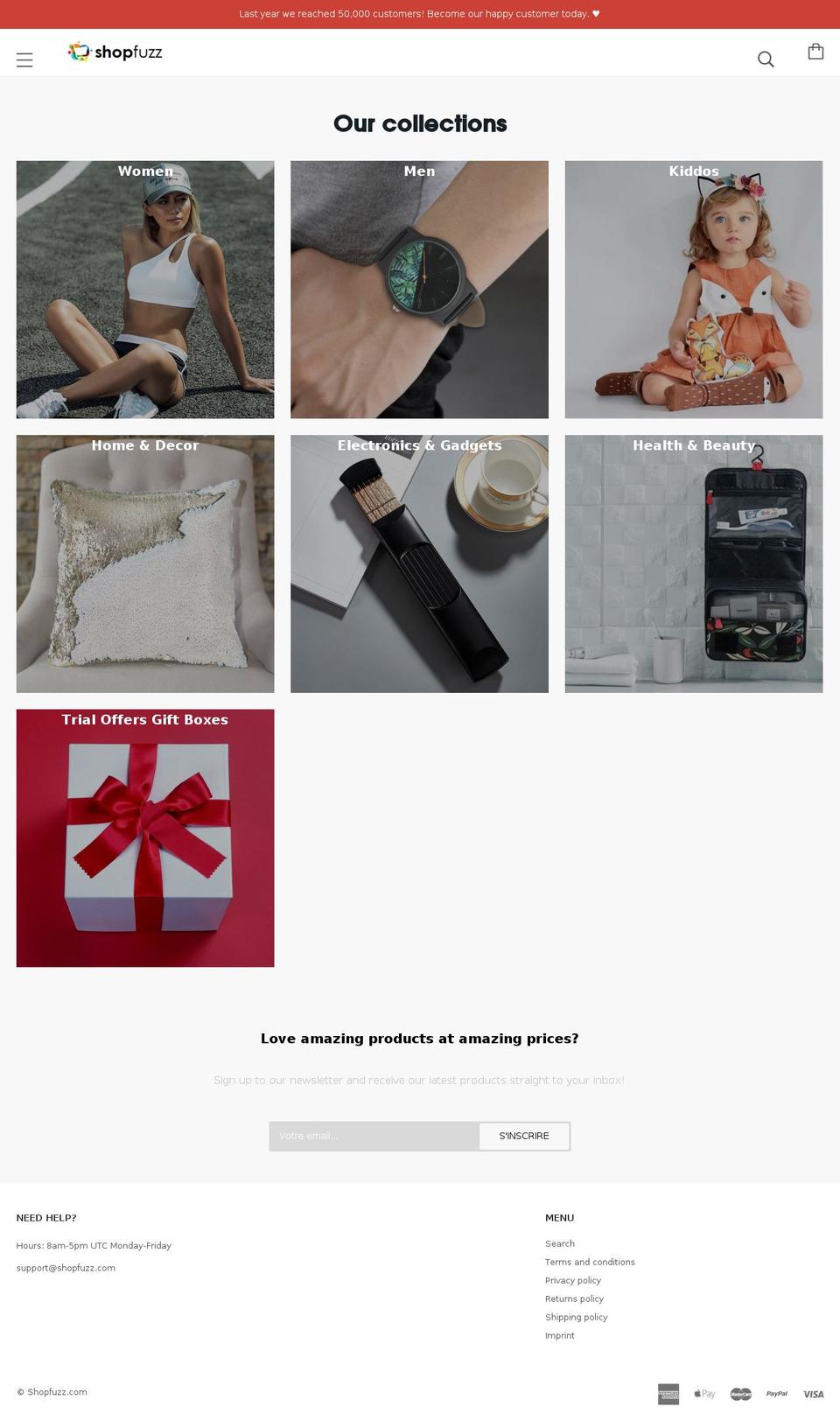 shopfuzz.com shopify website screenshot
