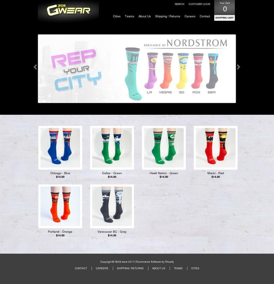 Threadify Shopify theme site example shopg206wear.com