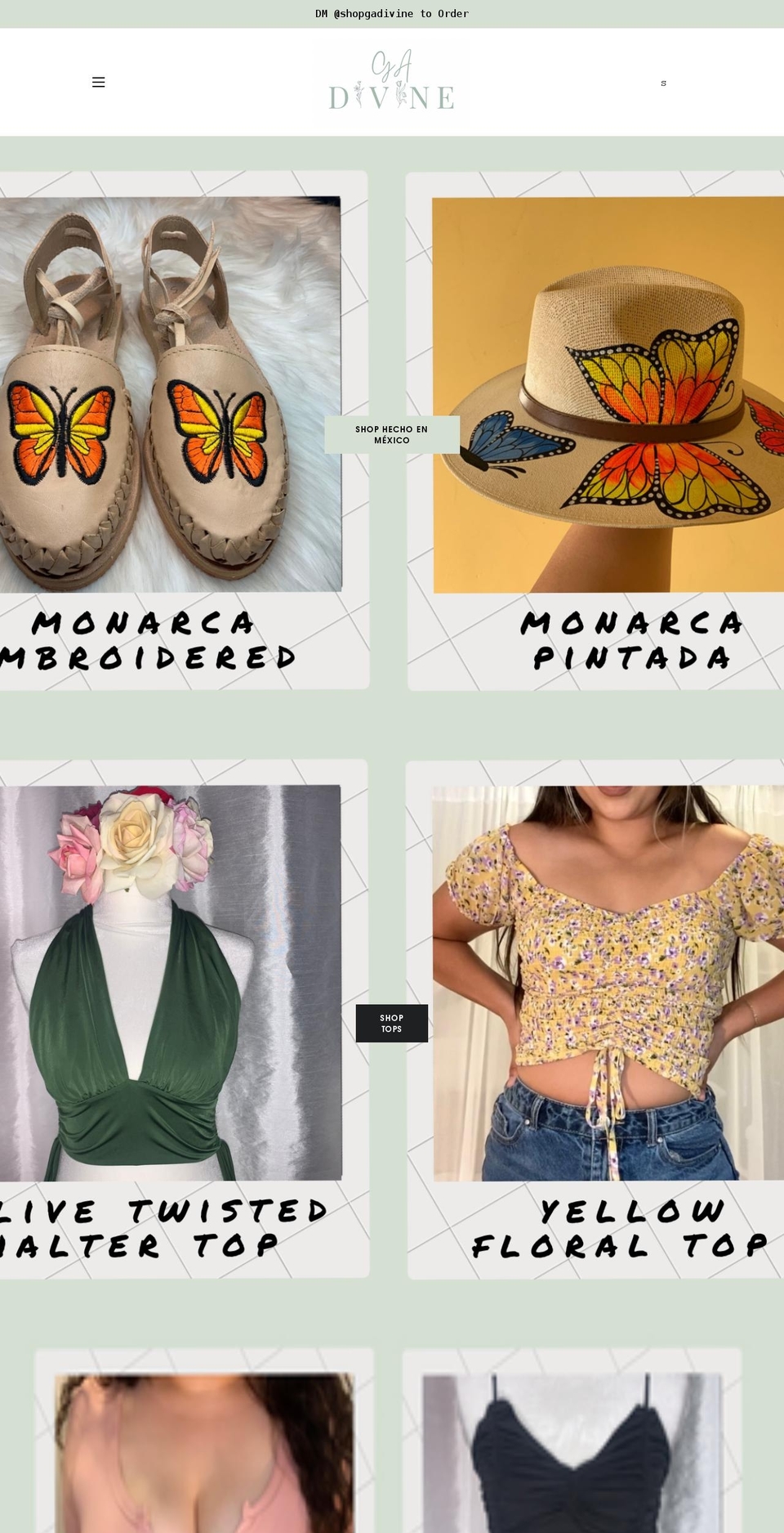 shopgadivine.com shopify website screenshot