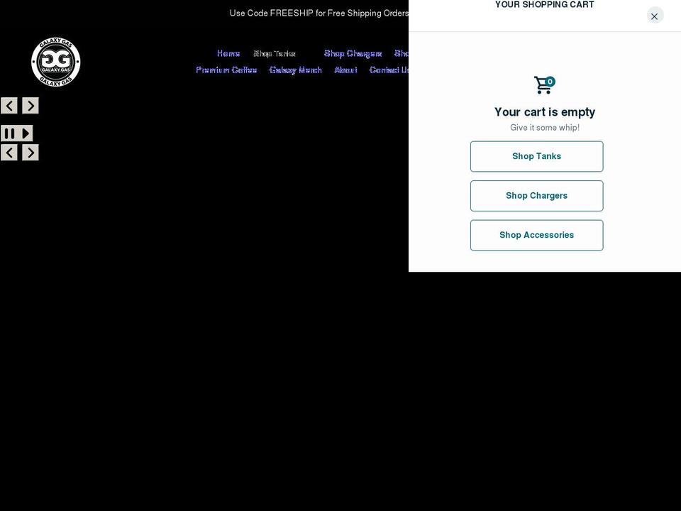 shopgalaxygas.com shopify website screenshot