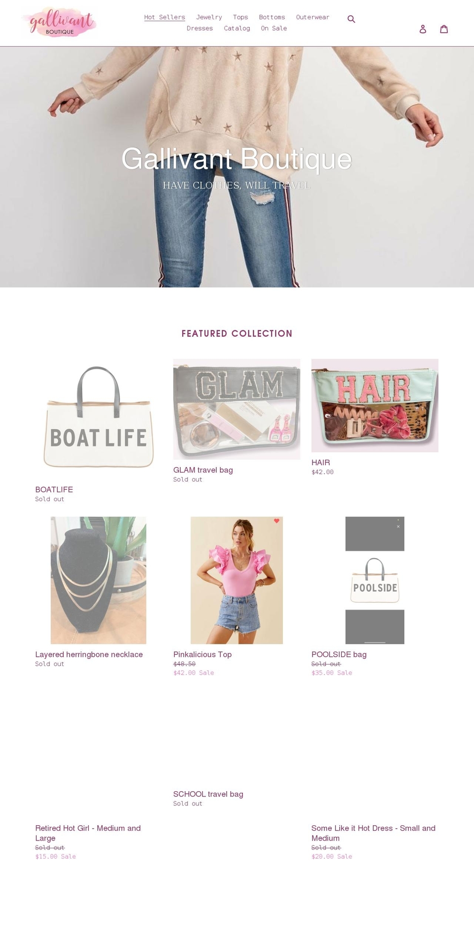 shopgallivantboutique.com shopify website screenshot