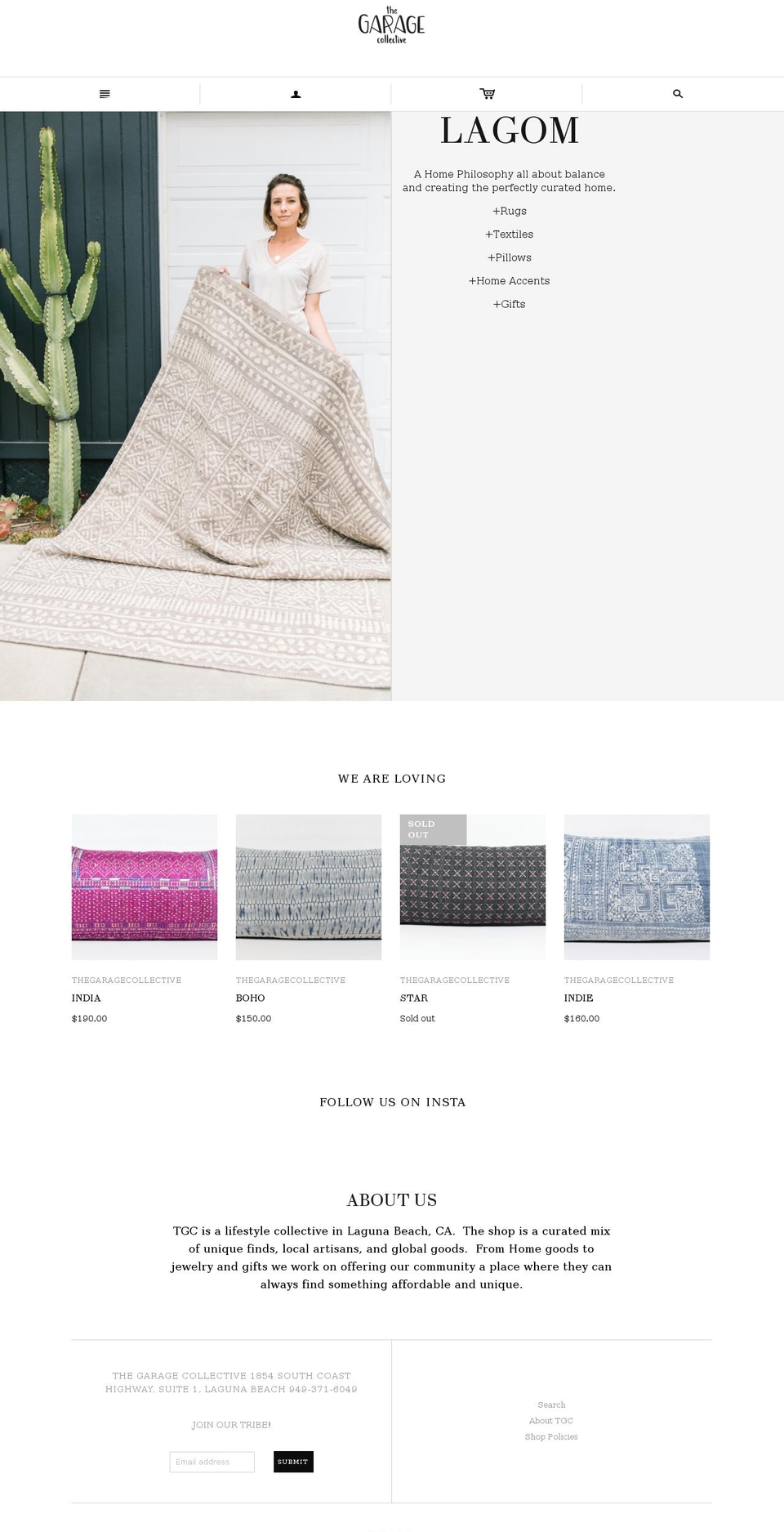 shopgaragecollectivelaguna.com — Shopify storefront screenshot