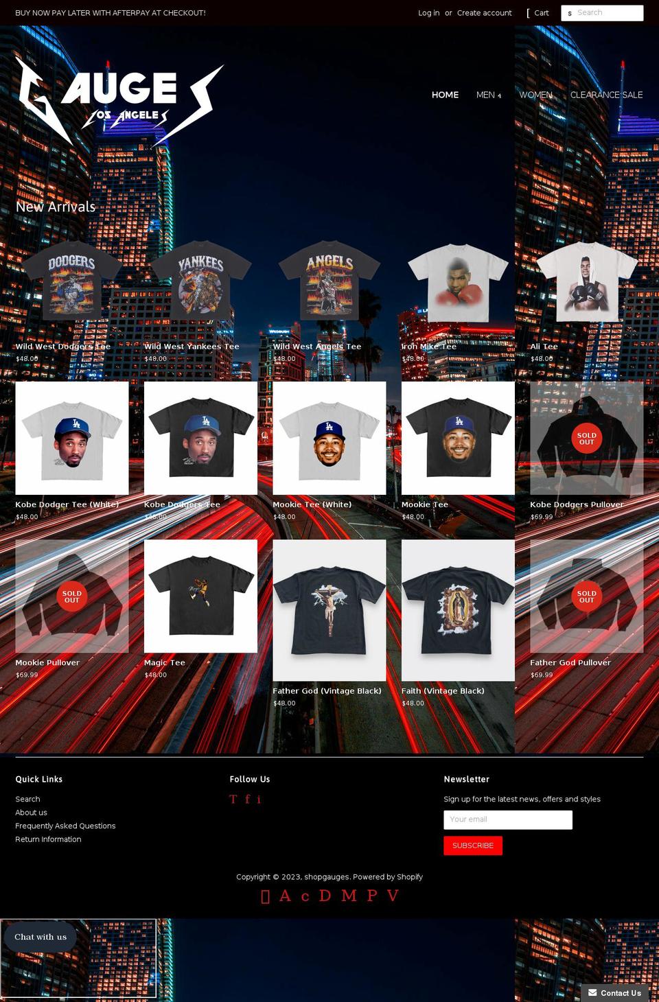 shopgauges.com shopify website screenshot