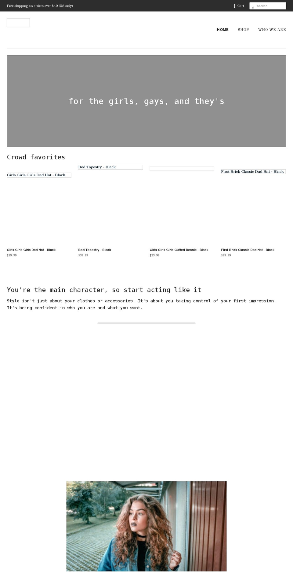 shopgaygirl.com shopify website screenshot