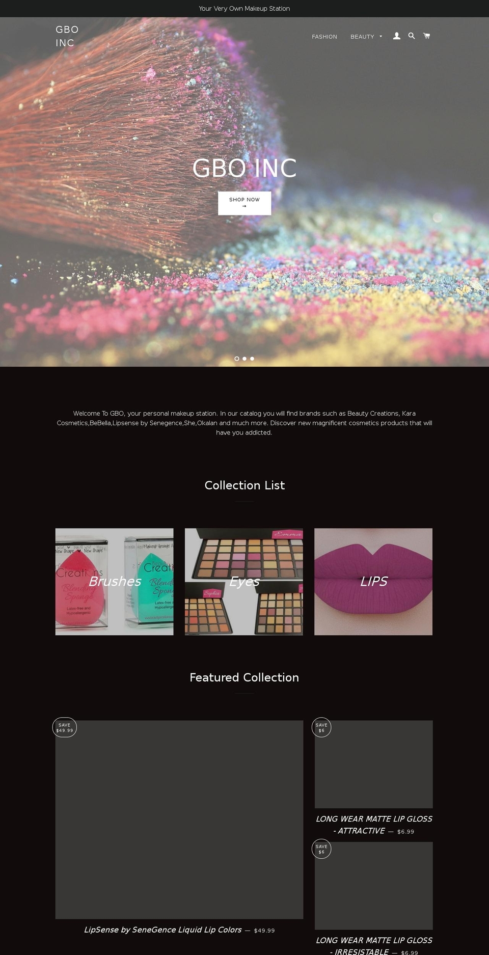 shopgbo.com — Shopify storefront screenshot