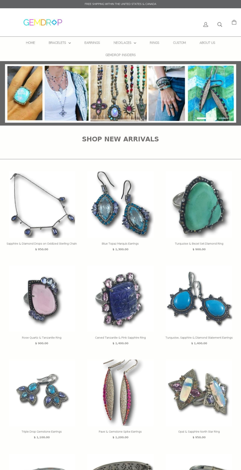 shopgemdrop.com — Shopify storefront screenshot