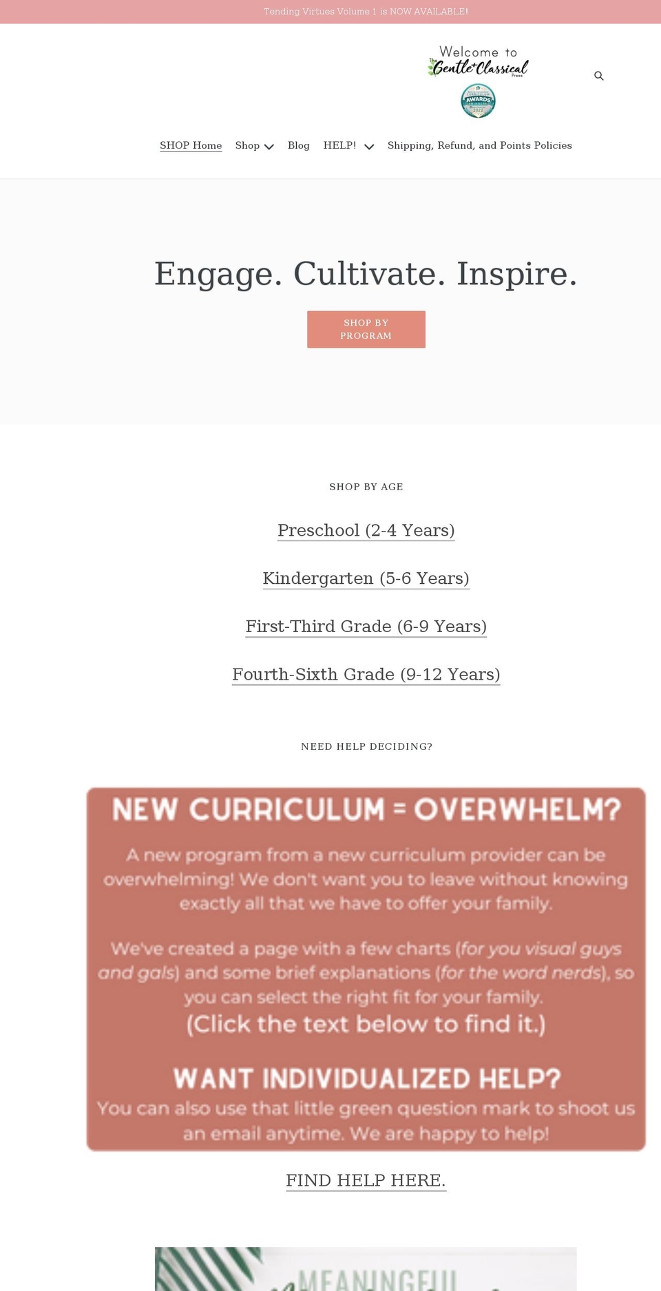 shopgentleclassical.com shopify website screenshot