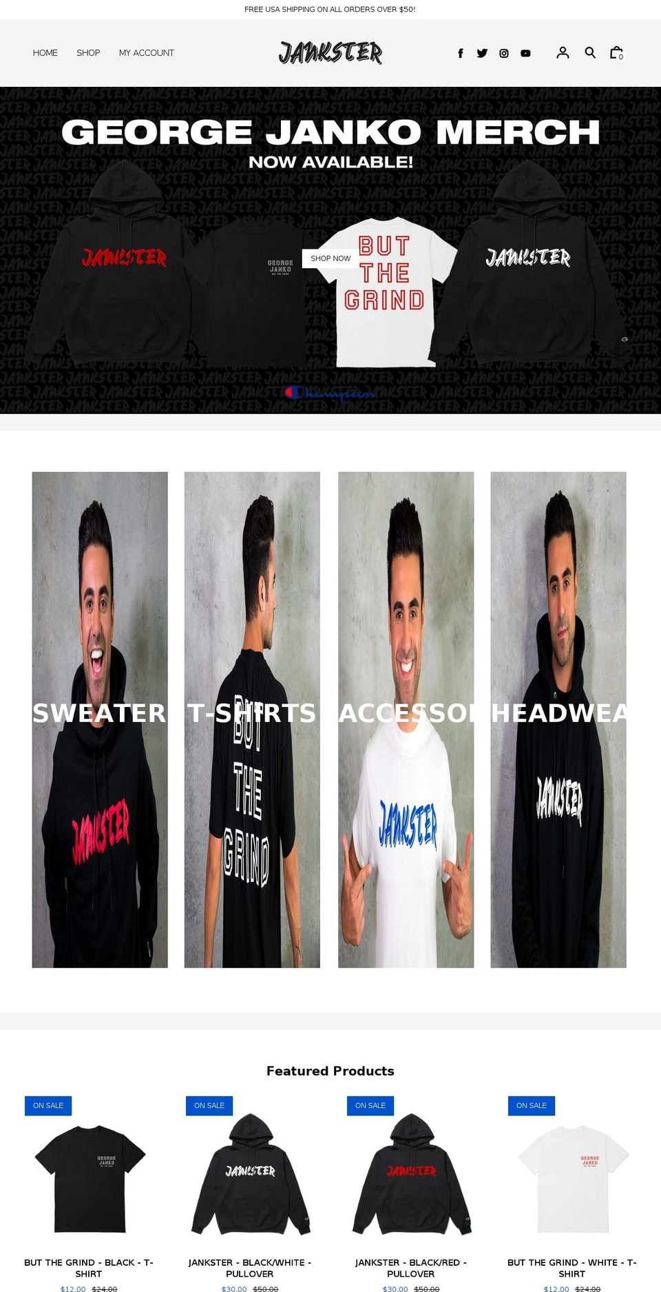 shopgeorgejanko.com shopify website screenshot