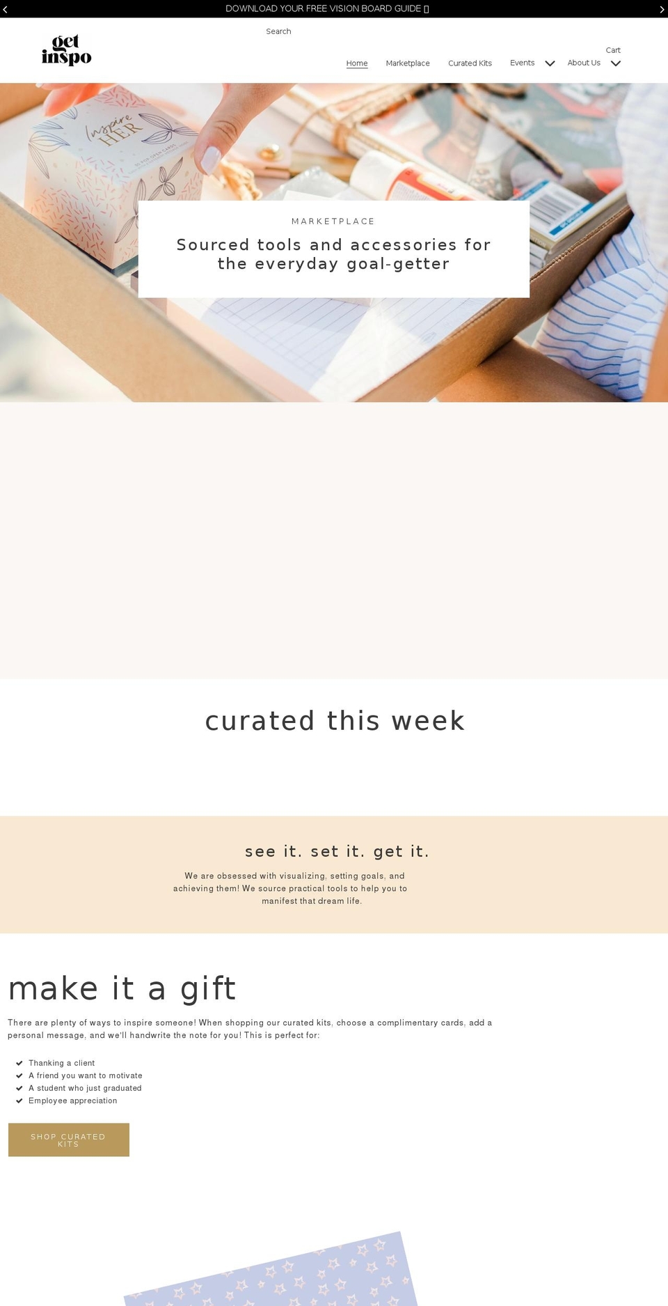 shopgetinspo.com shopify website screenshot