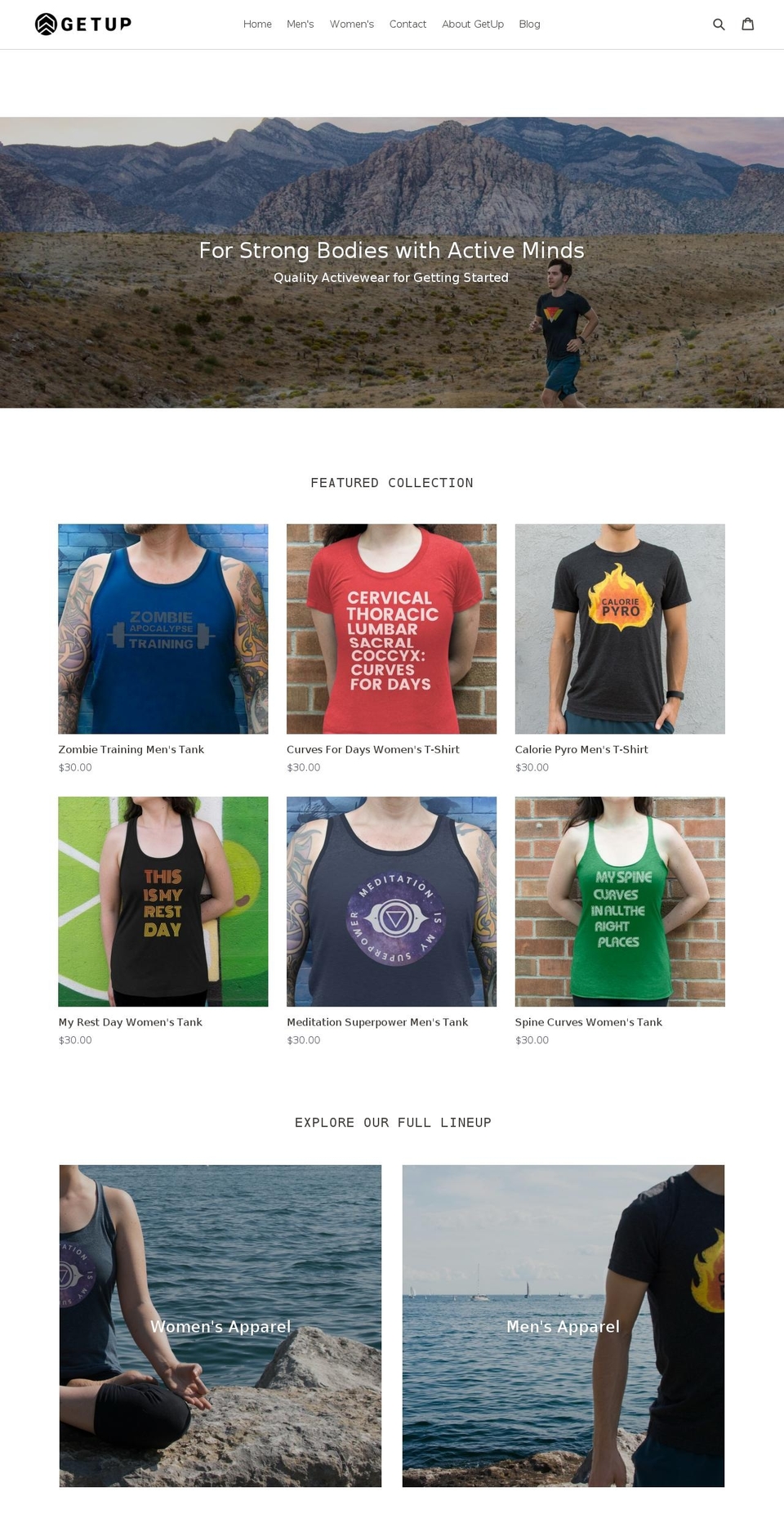 shopgetup.com — Shopify storefront screenshot