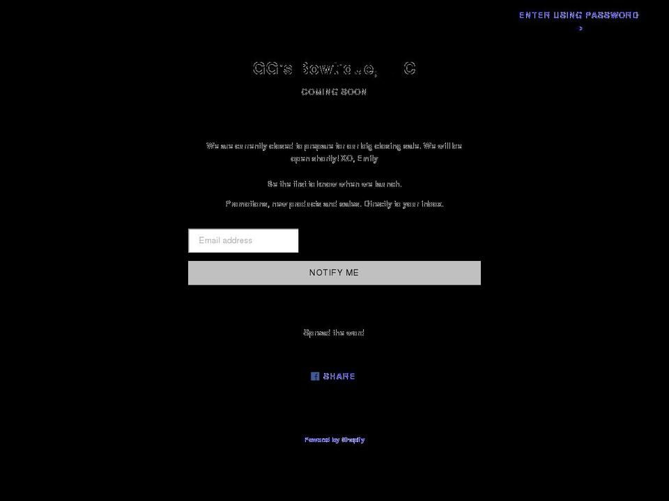 shopggsbowtique.com shopify website screenshot