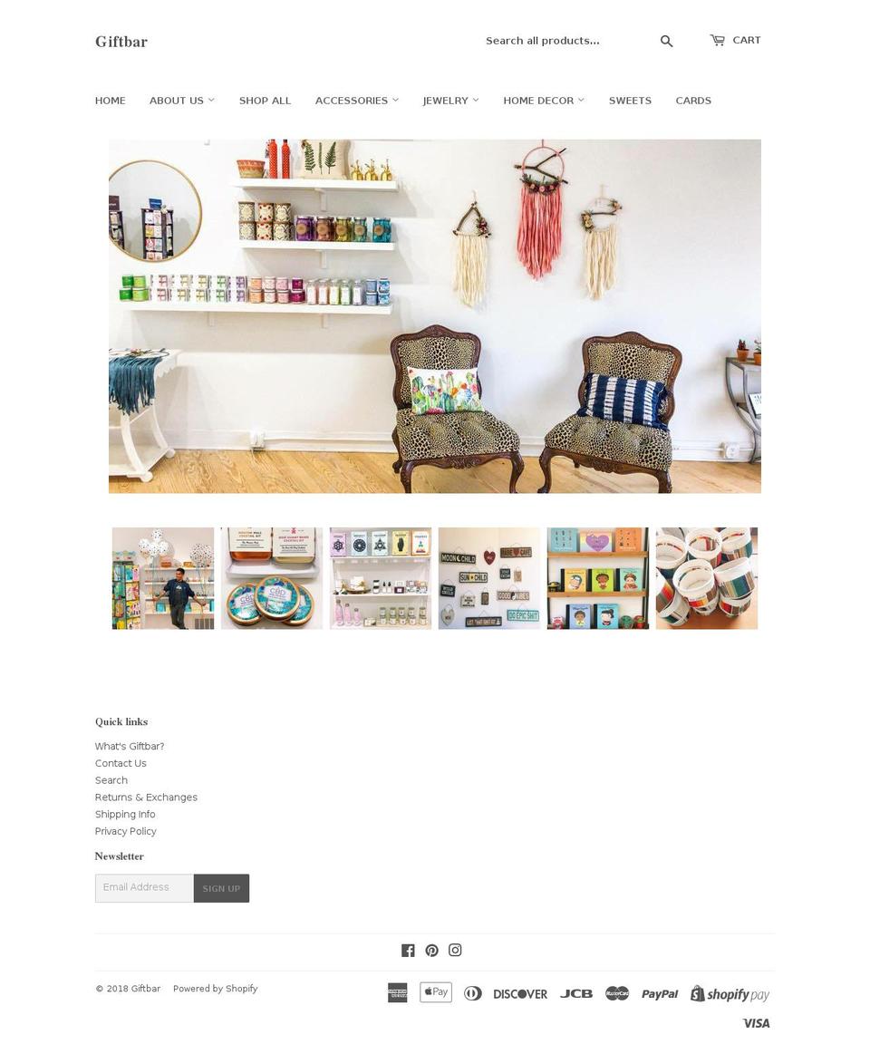 shopgiftbar.com shopify website screenshot