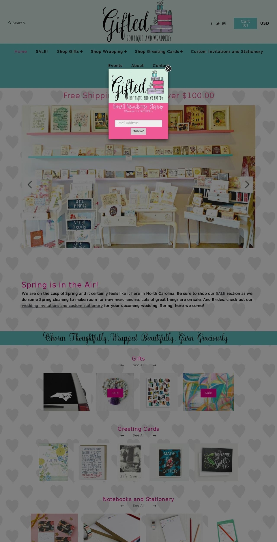 shopgiftedboutique.com shopify website screenshot