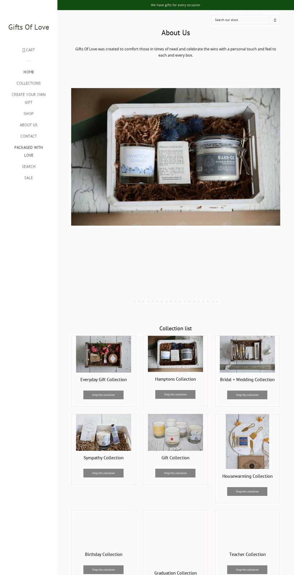 shopgiftsoflove.com shopify website screenshot