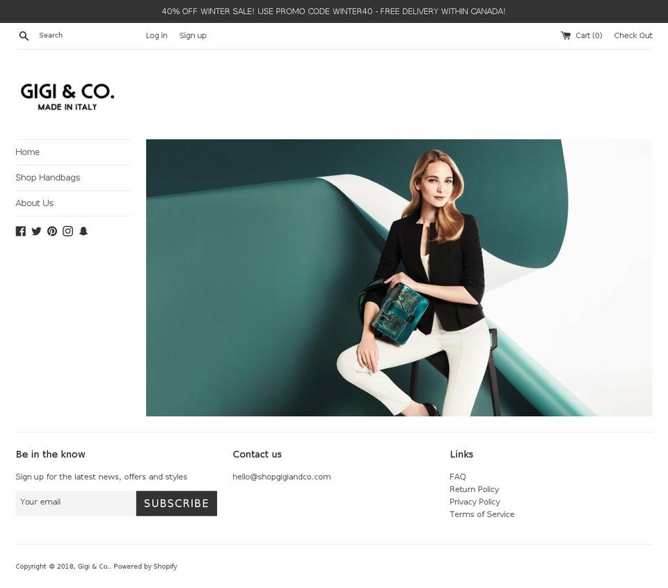 shopgigiandco.com — Shopify storefront screenshot