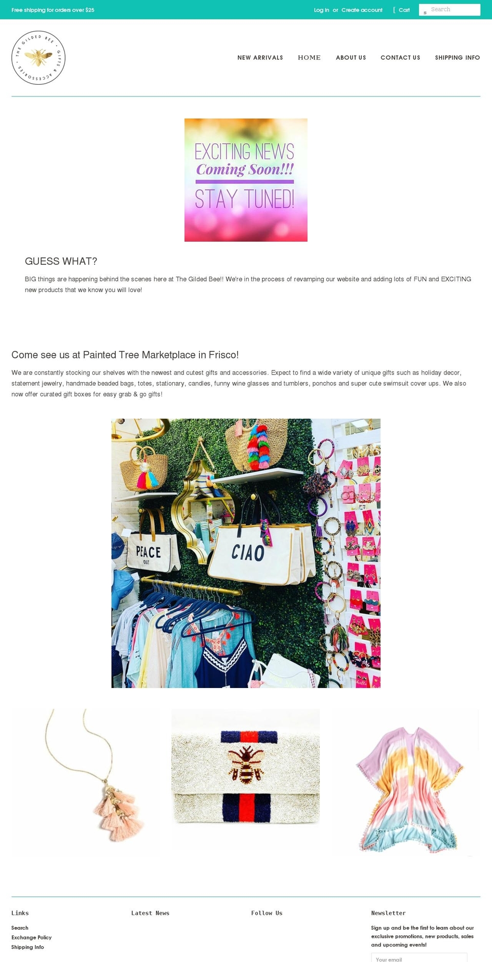 shopgildedbee.com shopify website screenshot