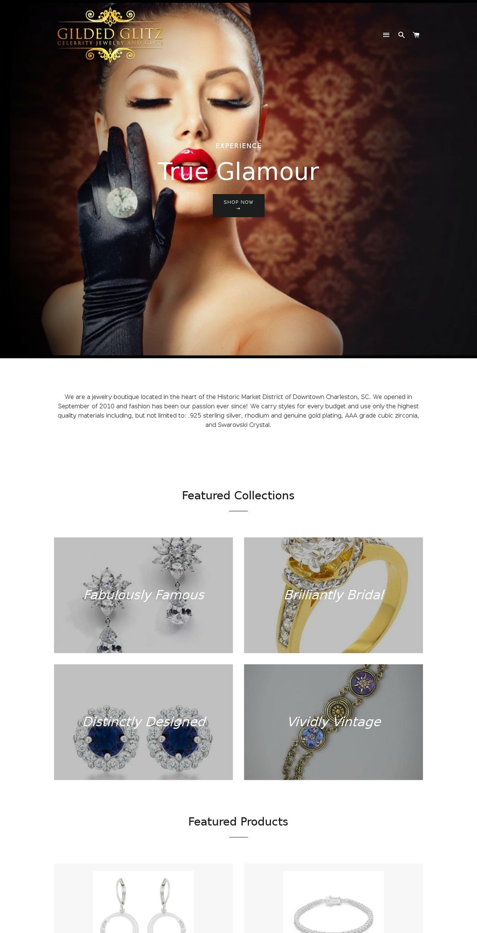 shopgildedglitz.com shopify website screenshot