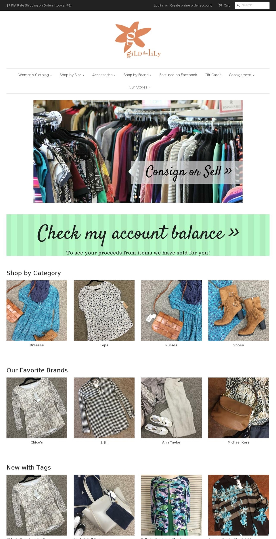 shopgildthelily.com shopify website screenshot
