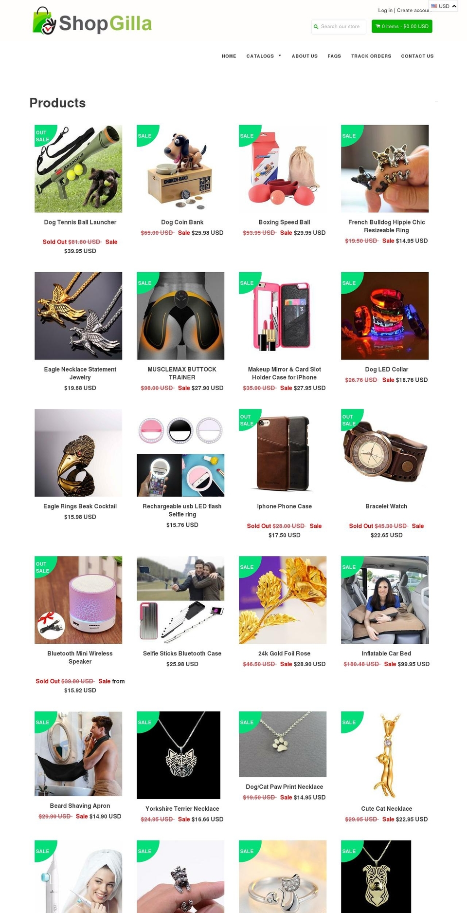 shopgilla.com — Shopify storefront screenshot