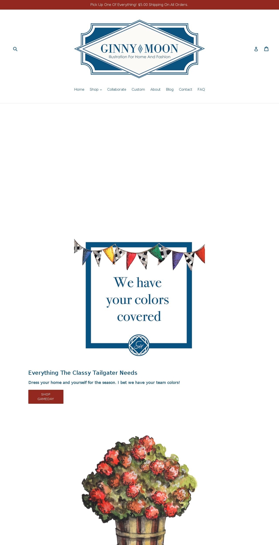 shopginnymoon.com shopify website screenshot