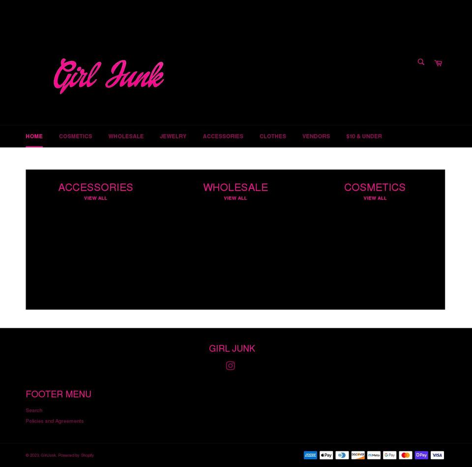 shopgirljunk.com shopify website screenshot
