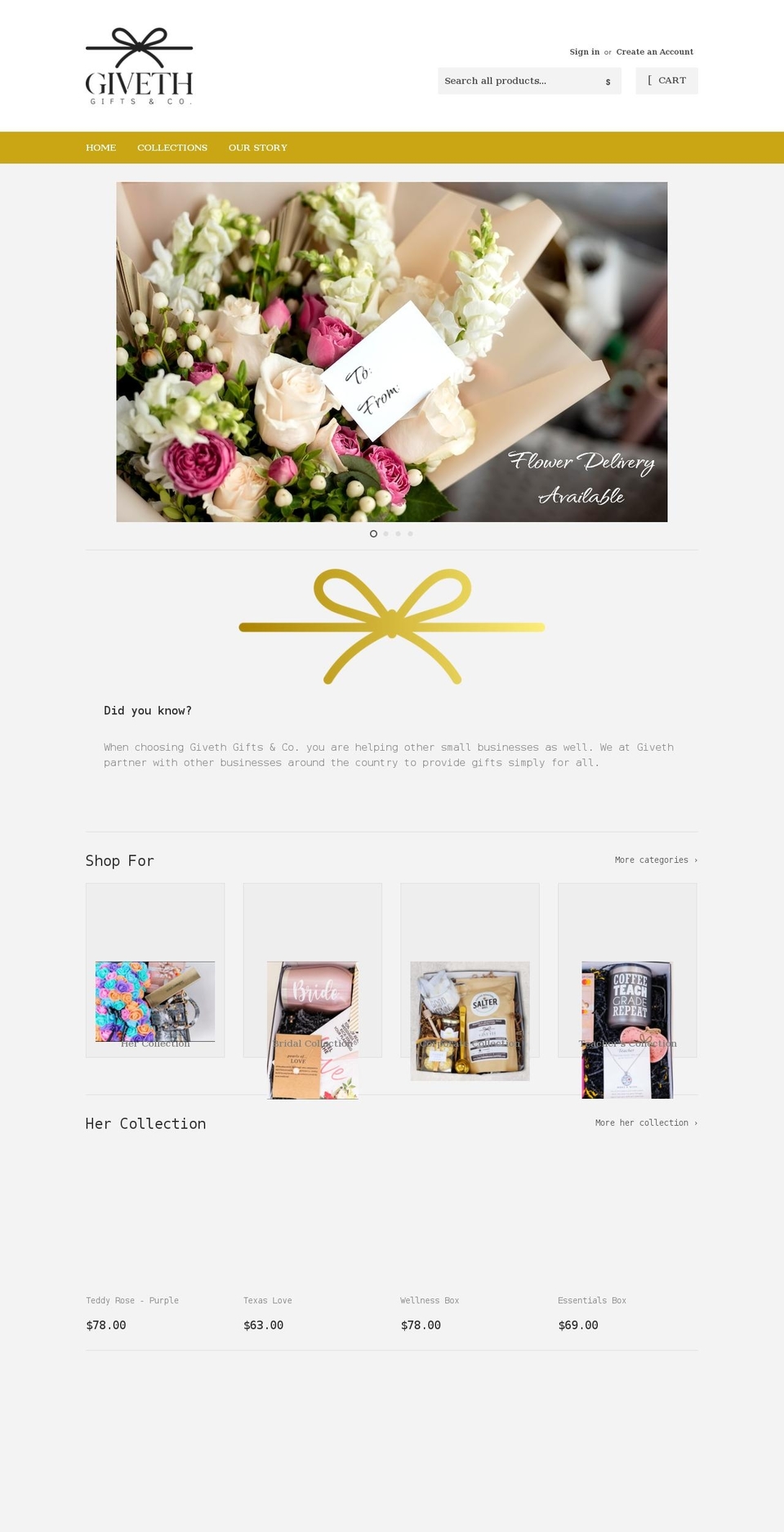 shopgiveth.com shopify website screenshot