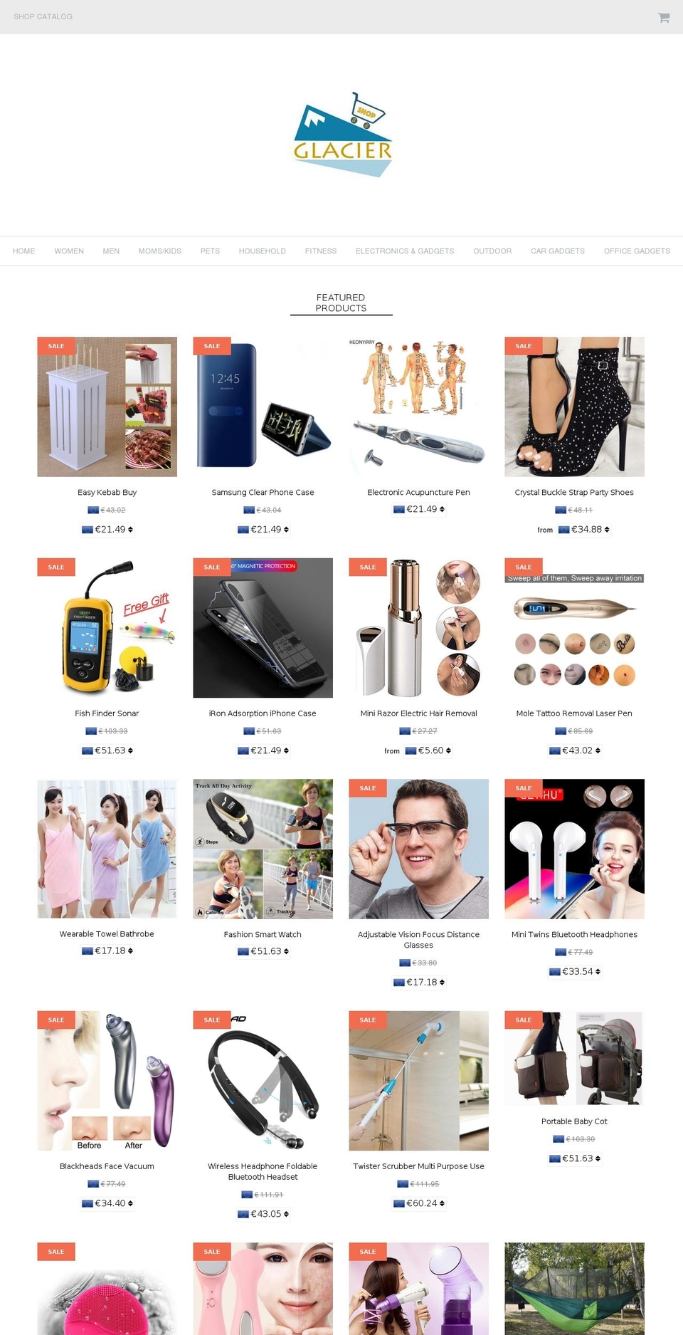 shopglacier.com — Shopify storefront screenshot