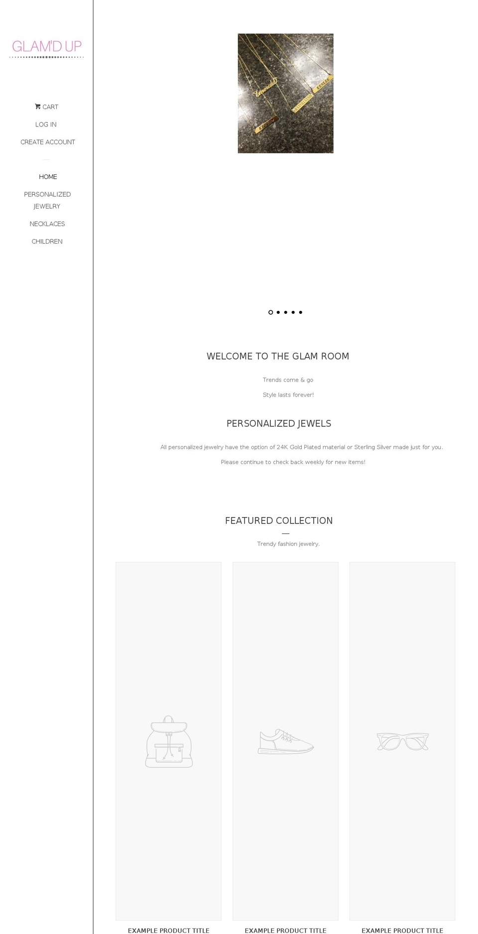 shopglamdup.com shopify website screenshot